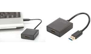 DIGITUS USB 3.0 - HDMI Video Adapter, schwarz