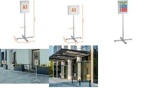 DURABLE Infoständer INFO STAND OUTDOOR, DIN A3, grau