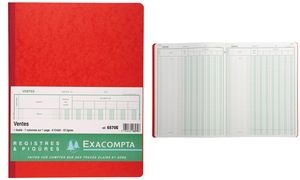 EXACOMPTA Piqûre comptable "Ventes", 320 x 250 mm, 80 pages