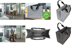sigel Business-Filztasche Desk Sharing Bag Basic M, hellgrau