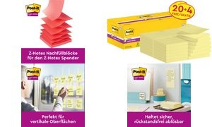 Post-it Haftnotizen super sticky z-notes, 76 x 76 mm, 20+4