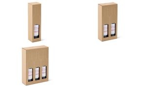 ColomPac Wein-Präsentkarton, braun, für 3 Flaschen