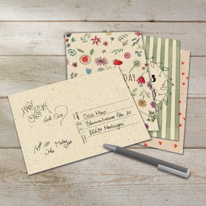 sigel Geburtstags-Postkarten-Set "Happy Grassy Birthday"