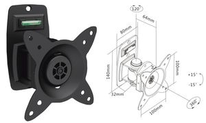 DIGITUS LCD-/LED-TV Wandbefestigung, bis Vesa 100 x 100 mm