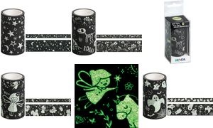 HEYDA Deko-Klebeband Glow in the dark "Dinos"