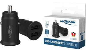 ANSMANN USB-KFZ-Ladegerät In-Car-Charger CC212, 2x USB