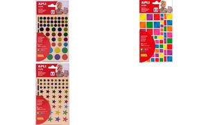 APLI kids Sticker "Sterne", Metallicfarben, farbig sortiert