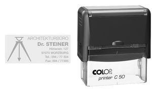 COLOP Textstempel Printer C50, 7-zeilig, schwarz