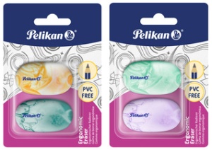 Pelikan Kunststoff-Radierer, ergonomisch, 2er Blister
