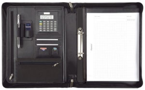 Alassio Ringbuchmappe "CARPO", A4, Nappaleder, schwarz