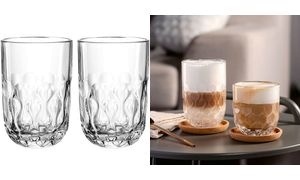 Esmeyer Leonardo Latte-Macchiato-Glas GOCCE, 380 ml, 2er Set