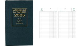 EXACOMPTA Buchkalender Banquier large 2025, schwarz