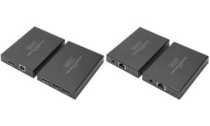 DIGITUS HDMI KVM IP Extender Set, schwarz