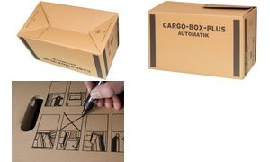 SMARTBOXPRO Umzugskarton "CARGO-BOX-PLUS AUTOMATIK", braun