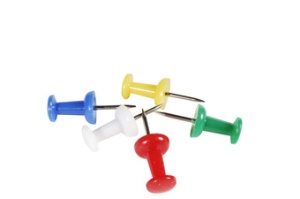 EXACOMPTA Pinnwand-Nadeln Push Pins, farbig sortiert