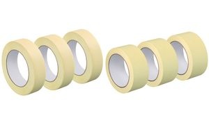 WESTEX Flachkreppband, 48 mm x 50 m, beige, 3er Pack