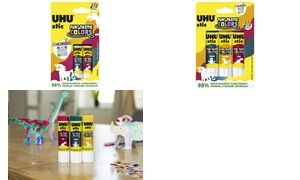 UHU Klebestift stic FUN'TASTIC COLORS, 3x 21 g, Blister