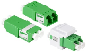 LogiLink LWL Kupplung-Set, 2 x LC Duplex, ohne Flansch, grün