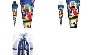 ROTH Schultüte "Kart Race", rund, 700 mm, Folie