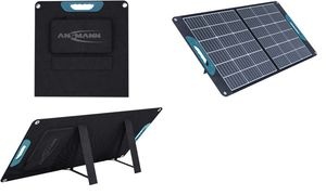 ANSMANN Solarpanel, 100 Watt, faltbar, schwarz/blau