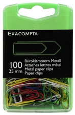 EXACOMPTA Büroklammern, kunststoffummantelt, 25 mm
