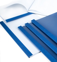 pavo Thermobindemappe, Lederstruktur, DIN A4, 6 mm, blau