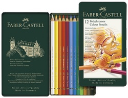 FABER-CASTELL Buntstifte POLYCHROMOS, 12er Metalletui
