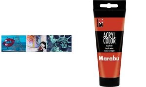 Marabu Acrylfarbe Acryl Color, 100 ml, metallic-weiß 770