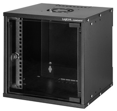 LogiLink 10" Wandgehäuse SoHo, montiert, 9 HE, lichtgrau