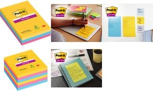 Post-it Haftnotizen super sticky notes, liniert, 101x101 mm