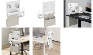 LogiLink Lochplatten-Büroschienenorganizer, weiß