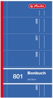 herlitz Formularbuch "Bonbuch 801", 90 x 198 mm, sortiert