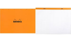 RHODIA Notizblock No. 38, DIN A3+, kariert, orange