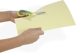 WESTCOTT Bastelschere Softgrip ergo junior, grün/gelb