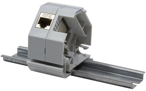 LogiLink Hutschienen-Adapter für 1 Keystone Modul, lichtgrau