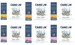 CANSON Aquarellblock "Coton d'Art", 230 x 310 mm, naturweiß