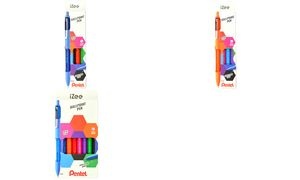 Pentel Druck-Kugelschreiber iZee, 4er Etui, Trendfarben