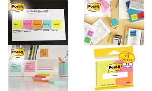 Post-it Haftnotizen notes, 38 x 51 mm, 4er Pack, Blister