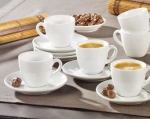 Esmeyer Espresso-Tassen "Bistro", 6er Set, weiß