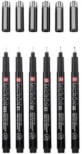 SAKURA Fineliner Pigma Micron, 6er Set + GRATIS Etui