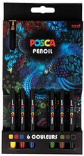 POSCA Buntstifte PENCIL KPE200, 6er Kartonetui