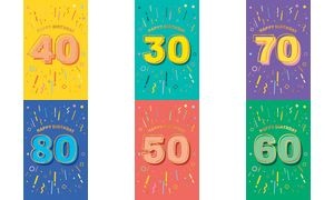 SUSY CARD Geburtstagskarte "Zahlen" - 70. Geburtstag