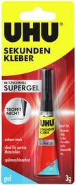 UHU Sekundenkleber SUPERGEL, lösemittelhaltig, 3 g Tube