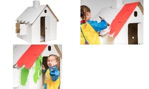 SMARTBOXPRO Spielhaus, aus Wellpappe, weiß