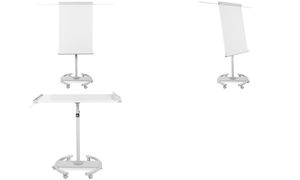 Bi-Office umwandelbares Flipchart, grau