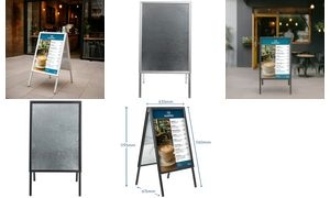 EUROPEL Kundenstopper ECONOMY OUTDOOR, DIN A1, silber