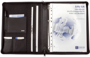 Alassio Ringbuchmappe "MONZA", A4, Nappa-Leder, schwarz