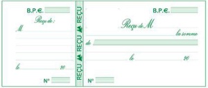 EXACOMPTA Carnet à souche "Reçus", 90 x 130 mm horizontal