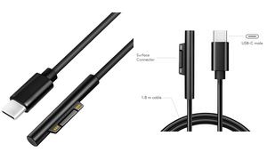 LogiLink USB-C - Microsoft Surface Ladekabel, schwarz, 1,8 m