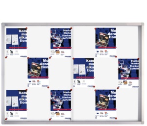 FRANKEN Schaukasten PRO für 9x DIN A4, Metall-Rückwand